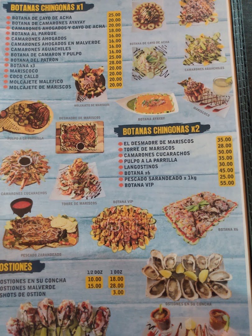 Seafood plates on a casual restaurant table.