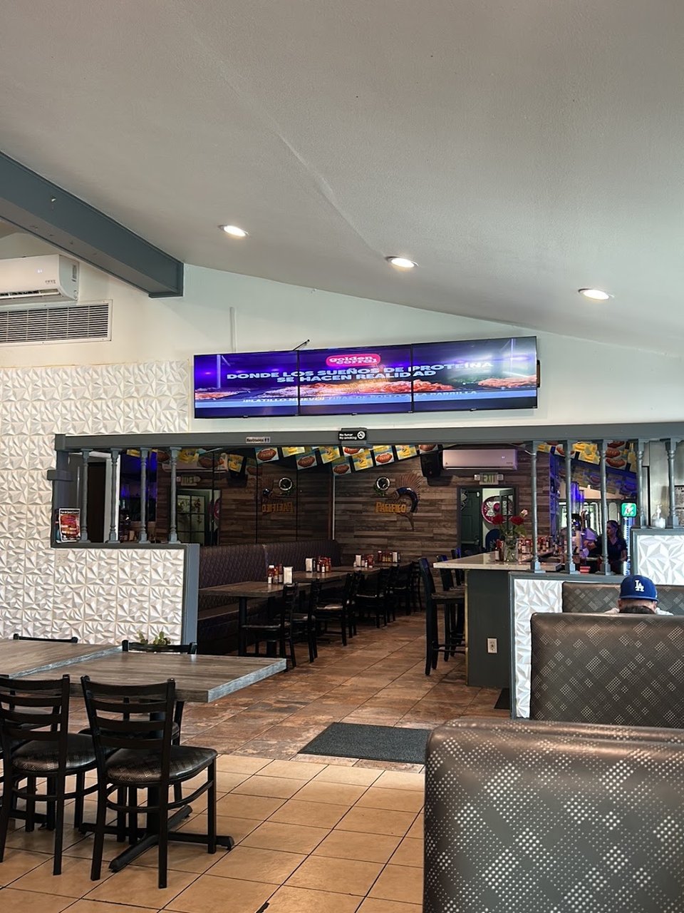 Seafood menu with cocktails and tostadas.